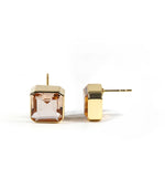 Load image into Gallery viewer, Stud Earring - Glass Morganite
