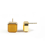 Load image into Gallery viewer, Stud Earring - AVENTURINE NATURAL YELLOW QUARTZ
