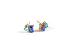 Load image into Gallery viewer, Blue sapphire with Ocean Topaz Earrings
