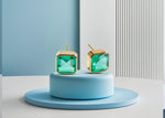 Load image into Gallery viewer, Bold Box Studs in Emerald Quartz
