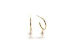 Load image into Gallery viewer, Classic Pearl Drop Hoops
