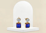 Load image into Gallery viewer, Duo Drop Earrings in Blue Sapphire
