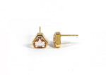 Load image into Gallery viewer, Facet Edge Stud in Blush Morganite
