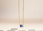 Load image into Gallery viewer, Blue sapphire with Ocean Topaz Necklace
