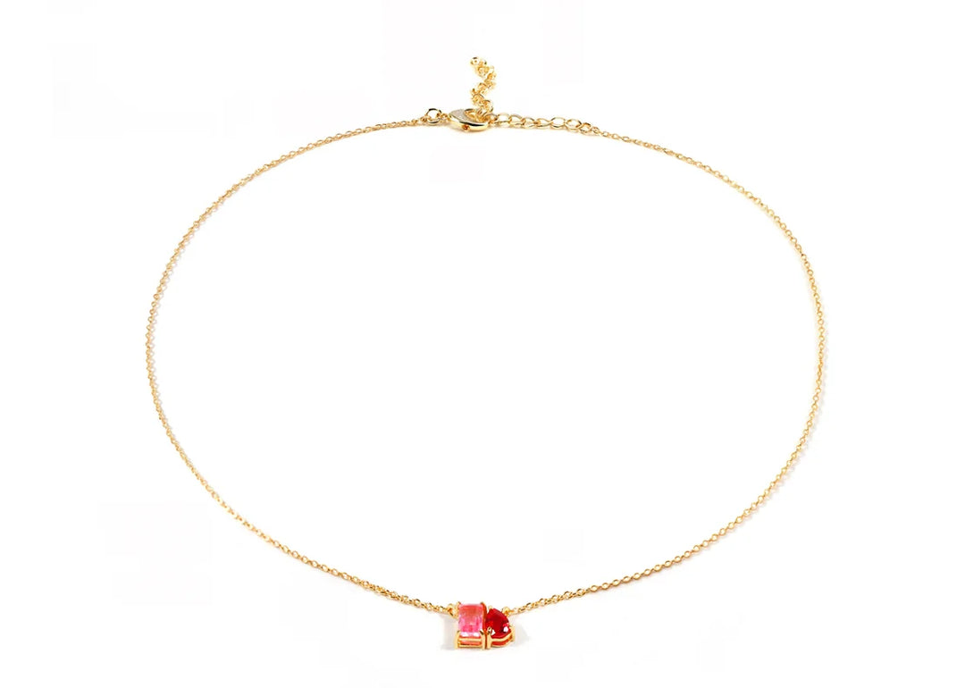 Tourmaline bliss with Ruby blaze Necklace