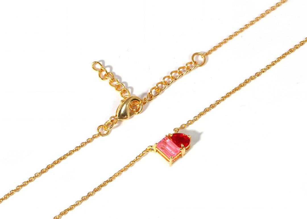 Tourmaline bliss with Ruby blaze Necklace