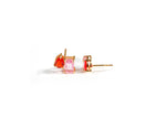 Load image into Gallery viewer, Tourmaline bliss with Ruby blaze Earrings
